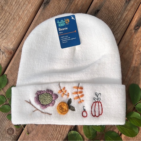 Accessories - Hand embroidered beenie for sale ☺️